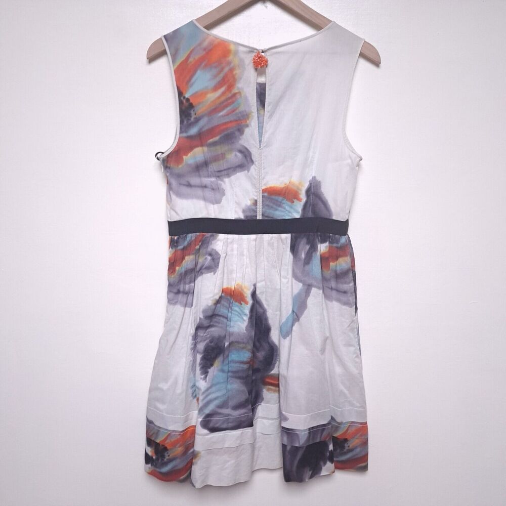 Anthropologie Leifsdottir Morning Colors Dress 8 Retro 50s Party Fit & Flare - Picture 4 of 12
